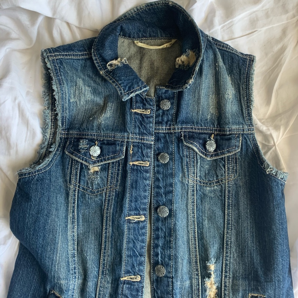 Jean jacket vest